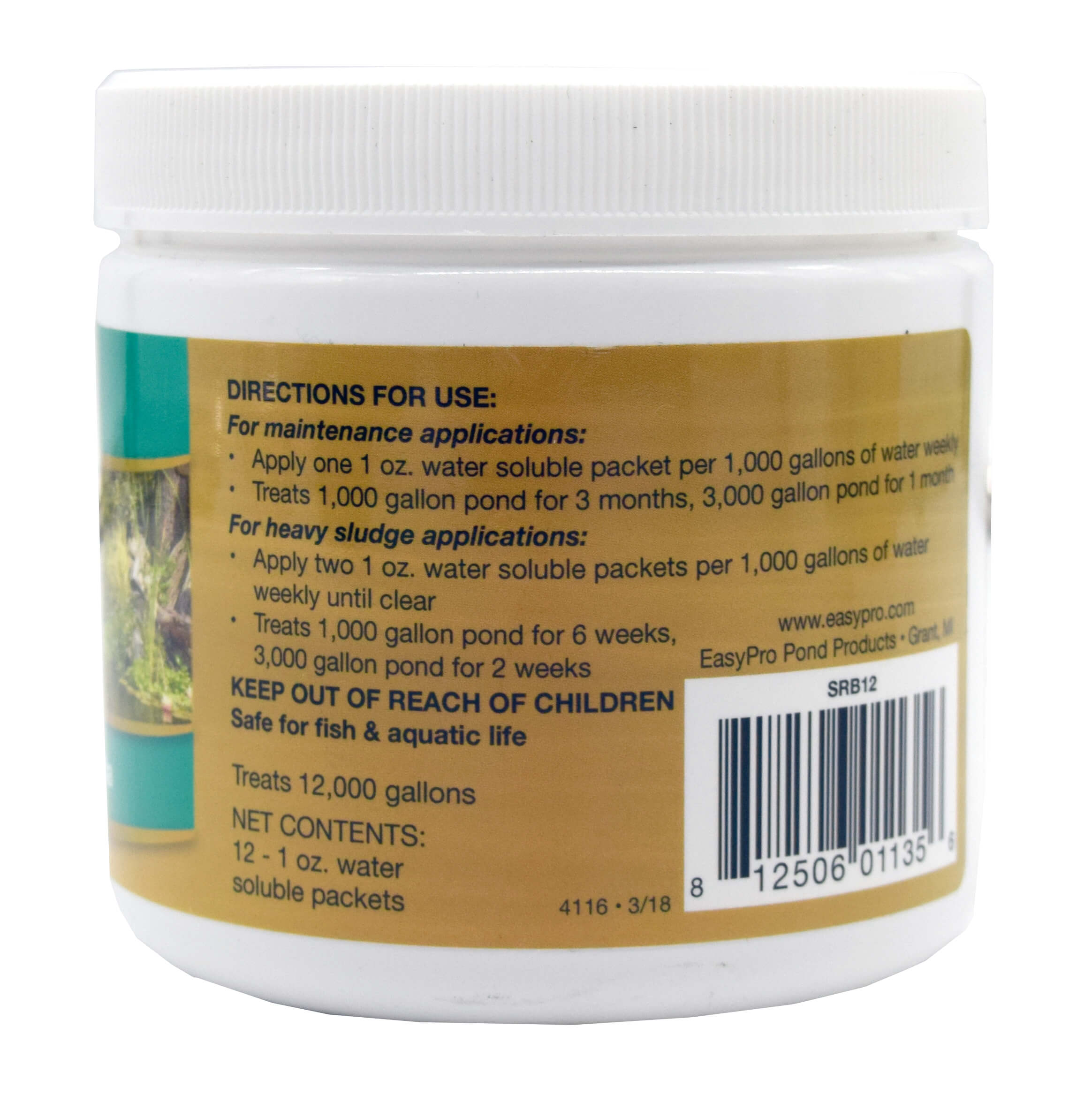 Sludge Remover Bacteria, 12ct. 1 oz. WSP, treats 12,000 gallons – 1 oz